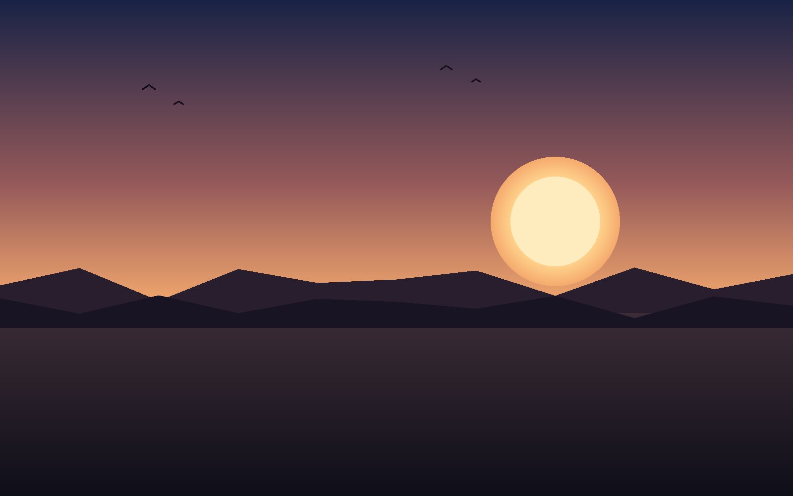 A generated placeholder sunset, standing in for a real photo